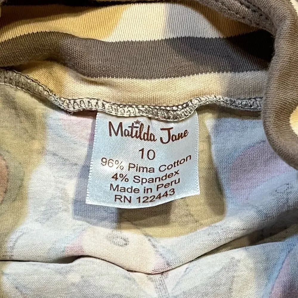 Matilda Jane Gypsy Blue Little Michelle At The Disco Skirt Size 10 Casual Knit